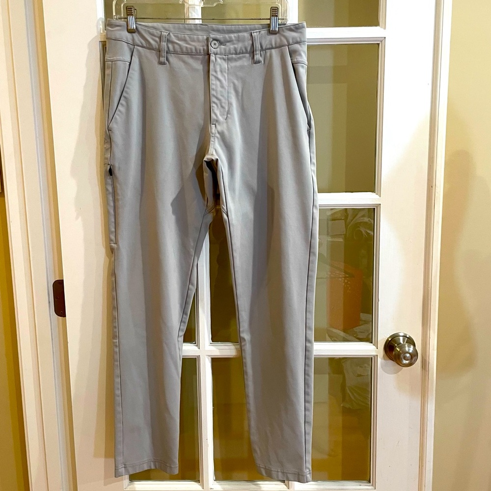 BYLT Women Basics Gray Four Way Stretch Wrinkle Free Everyday Pant Medium
